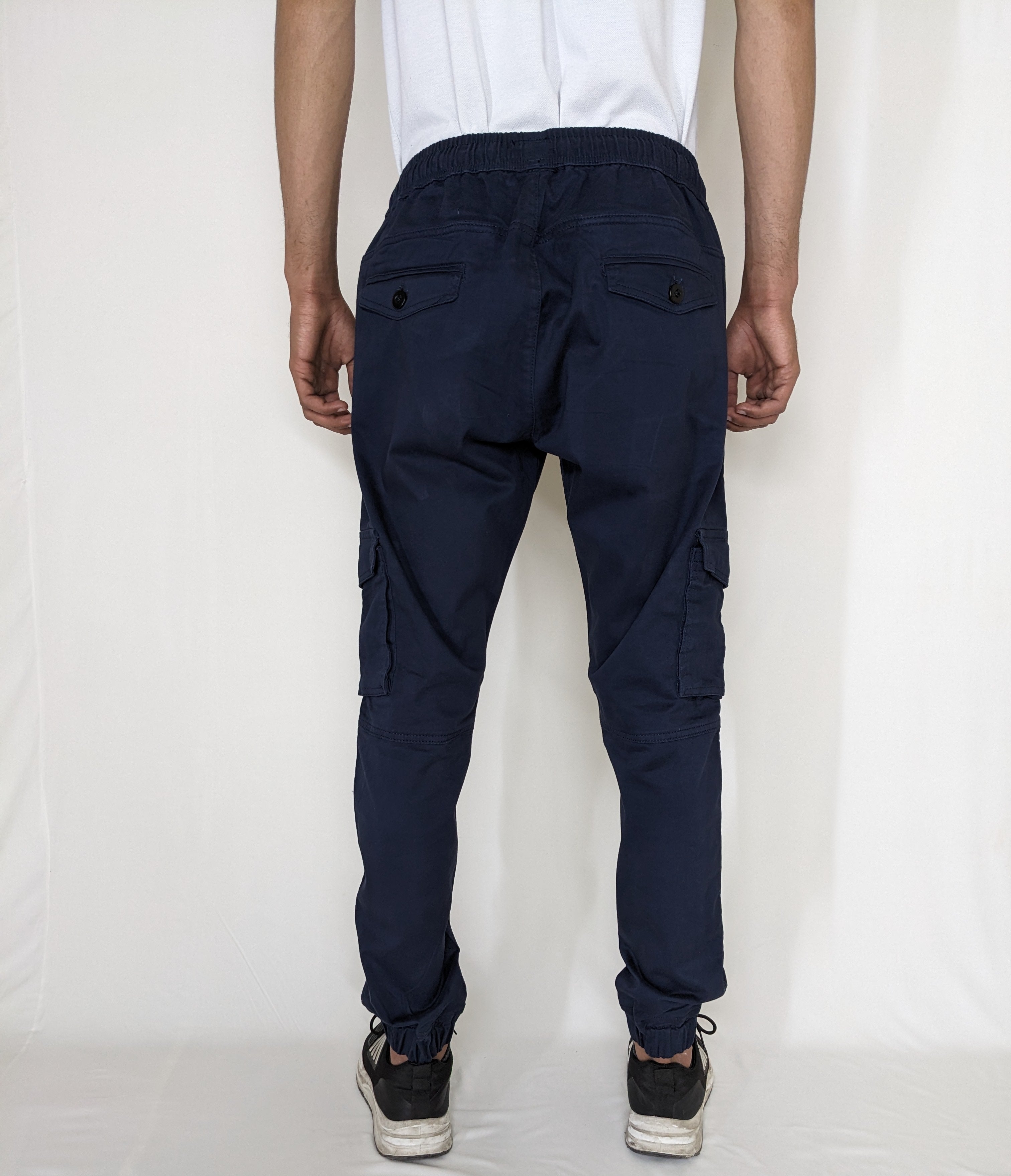 COTTON CARGO JOGGER PANT SIX POCKETS (NAVY BLUE)