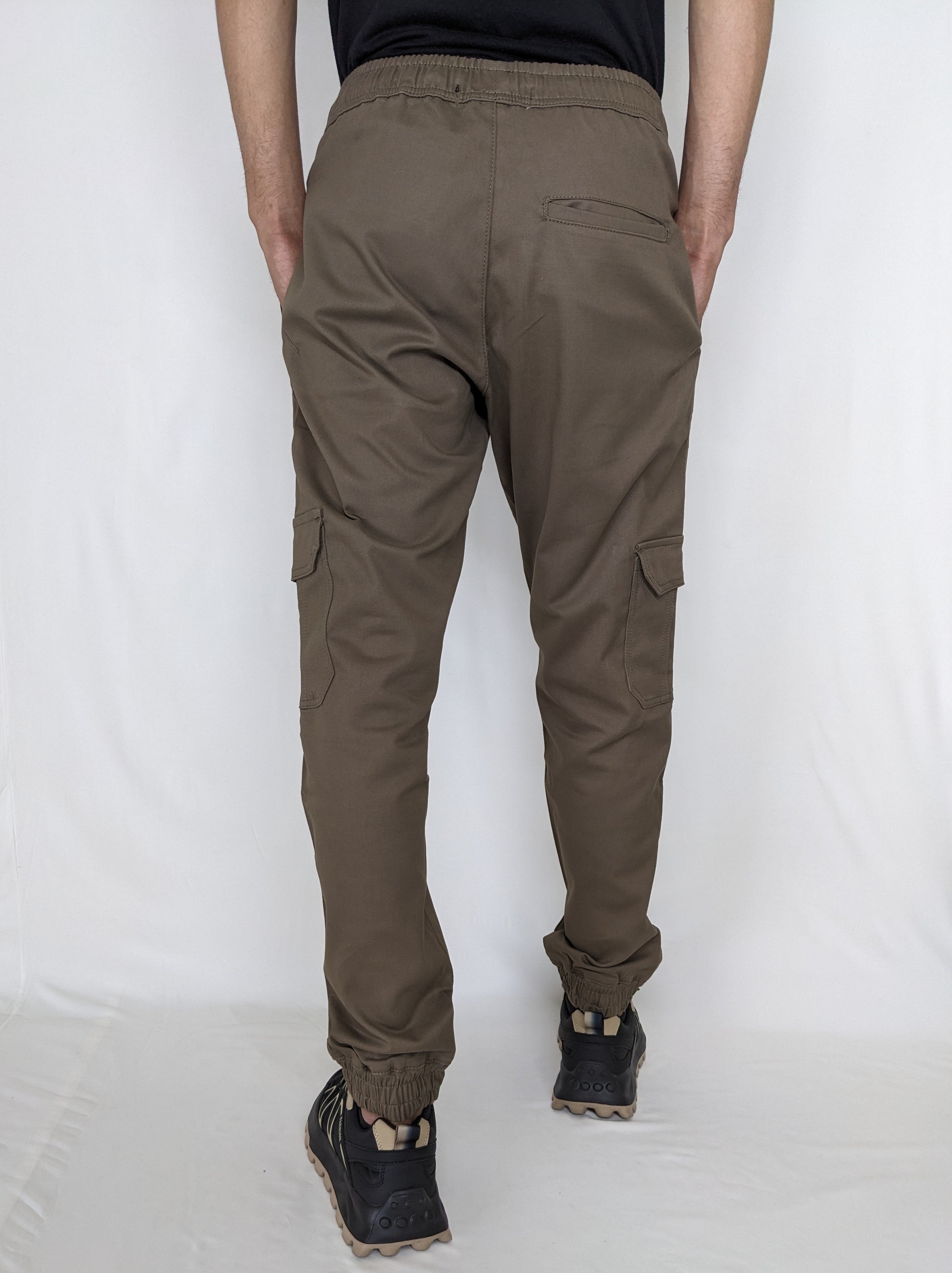 COTTON CARGO JOGGER PANT FIVE POCKETS (ARSENIC GRAY)