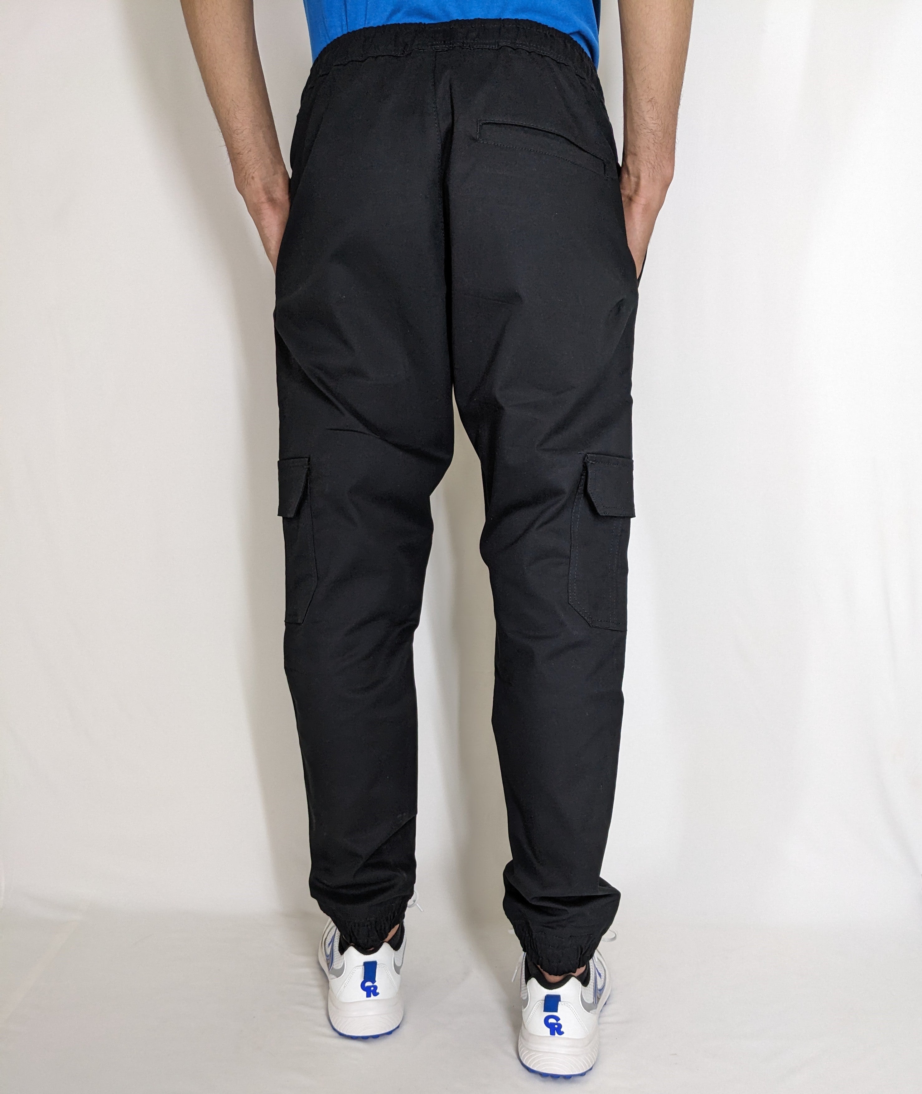 COTTON CARGO JOGGER PANT FIVE POCKETS (BLACK)