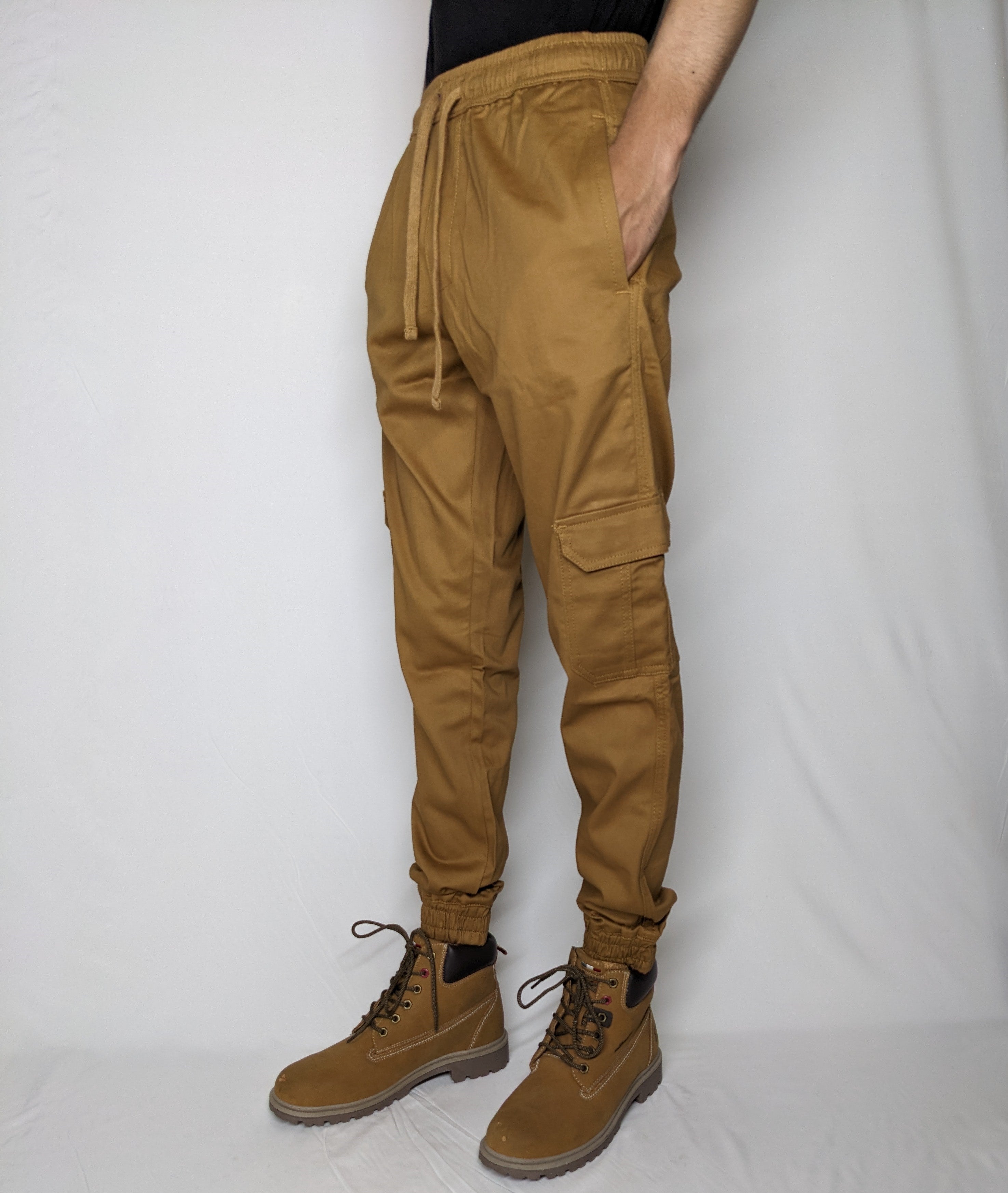 COTTON CARGO TROUSER FIVE POCKETS (GOLDEN BROWN)