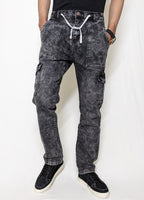 TIE-WAIST DENIM [SMOKE WASH]