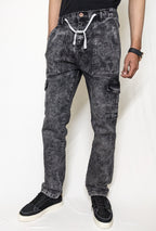 TIE-WAIST DENIM [SMOKE WASH]