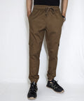 COTTON CARGO JOGGER PANT FIVE POCKETS (DARK BROWN)