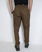COTTON CARGO JOGGER PANT FIVE POCKETS (DARK BROWN)