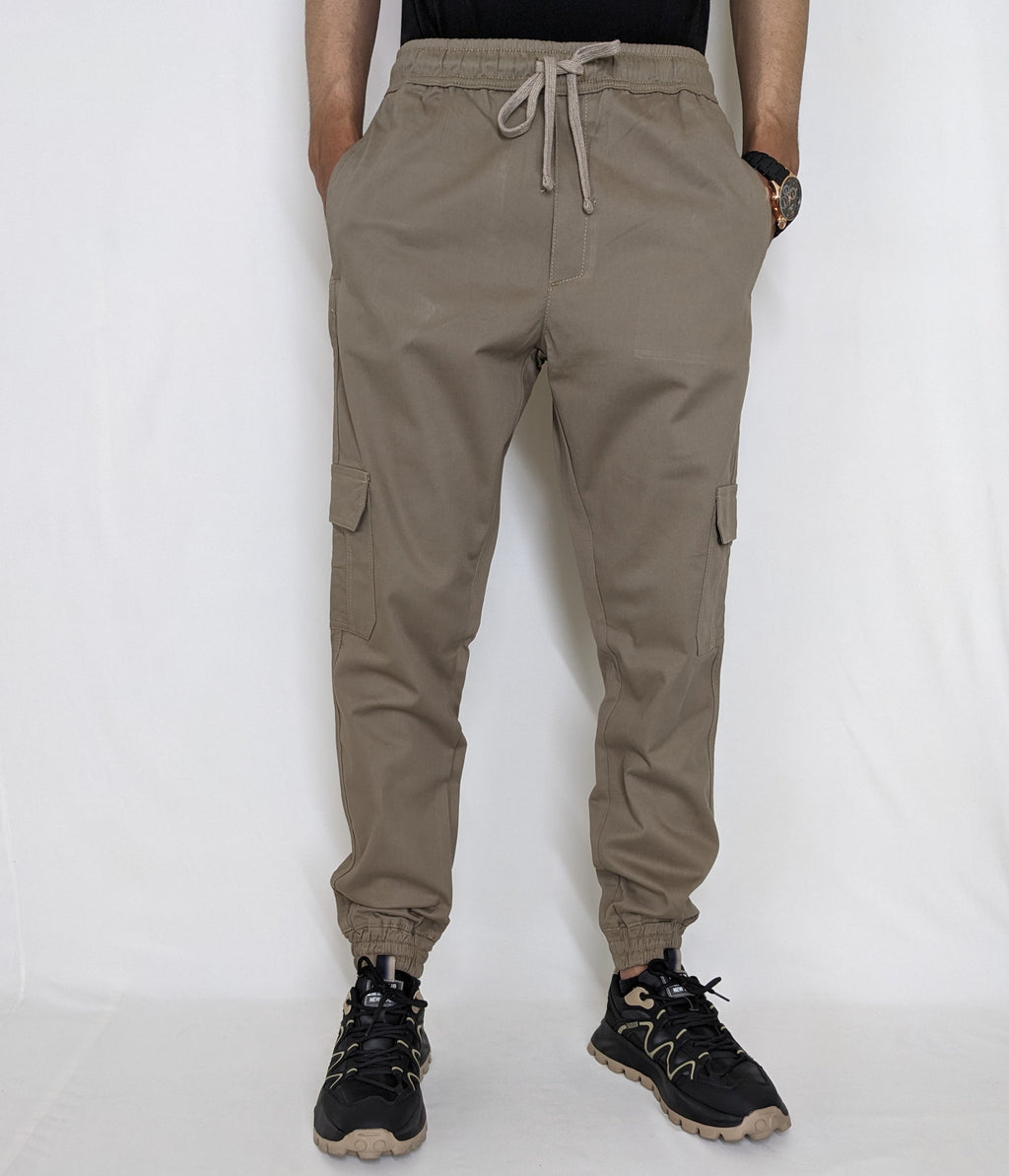 COTTON CARGO JOGGER PANT FIVE POCKETS (GRAY)