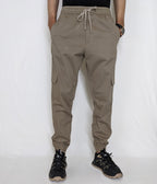 COTTON CARGO JOGGER PANT FIVE POCKETS (GRAY)
