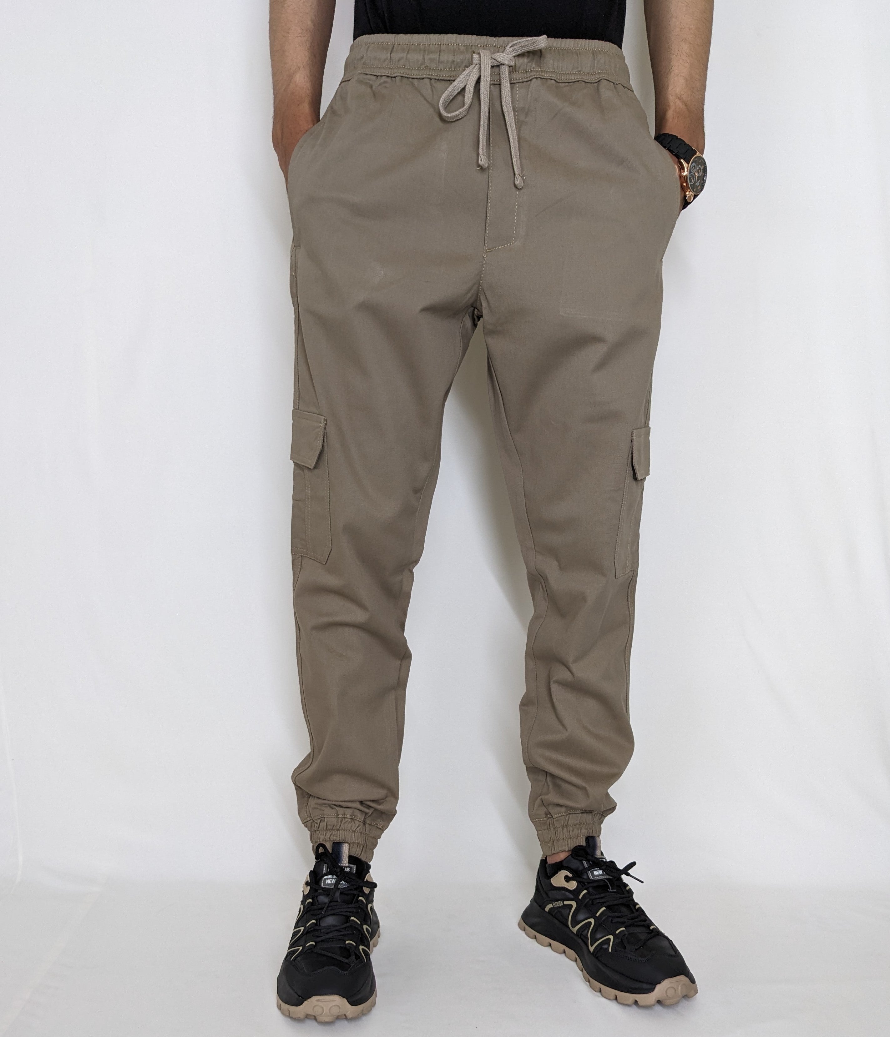COTTON CARGO JOGGER PANT FIVE POCKETS (GRAY)