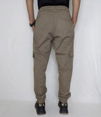 COTTON CARGO JOGGER PANT FIVE POCKETS (GRAY)