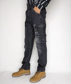 URBAN STYLE CARGO DENIM [BLACKISH GRAY]