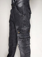 URBAN STYLE CARGO DENIM [BLACKISH GRAY]