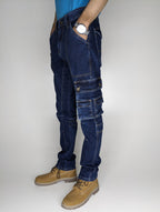 URBAN STYLE CARGO DENIM [DARK BLUE]