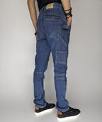 URBAN STYLE CARGO DENIM [MID BLUE]