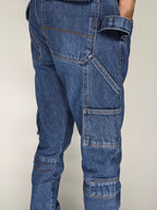 URBAN STYLE CARGO DENIM [MID BLUE]