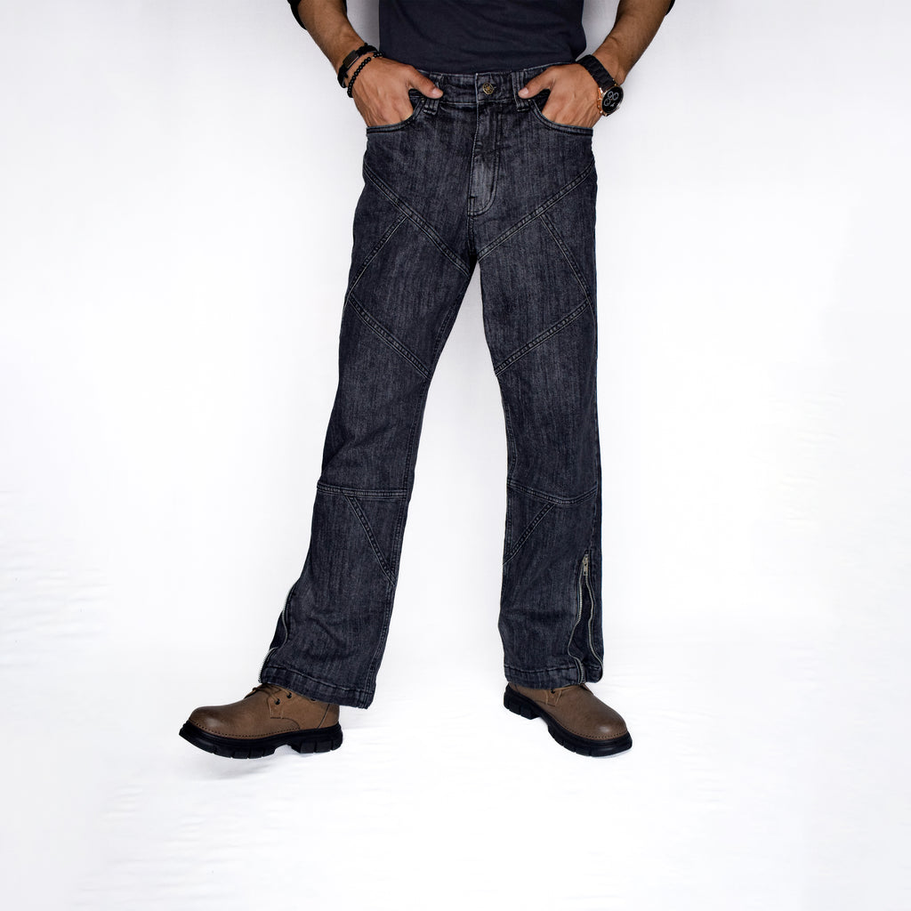 CROSS TRAIL DENIM JEANS [BLACK]