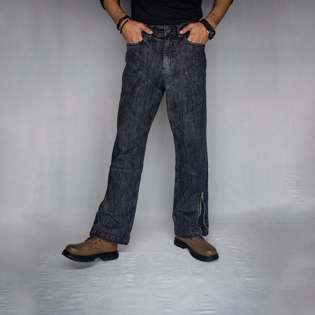 CROSS TRAIL DENIM JEANS [BLACK]