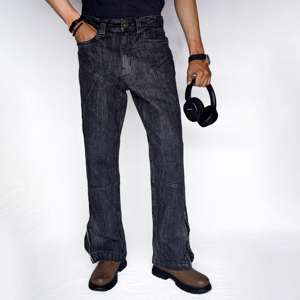 CROSS TRAIL DENIM JEANS [BLACK]