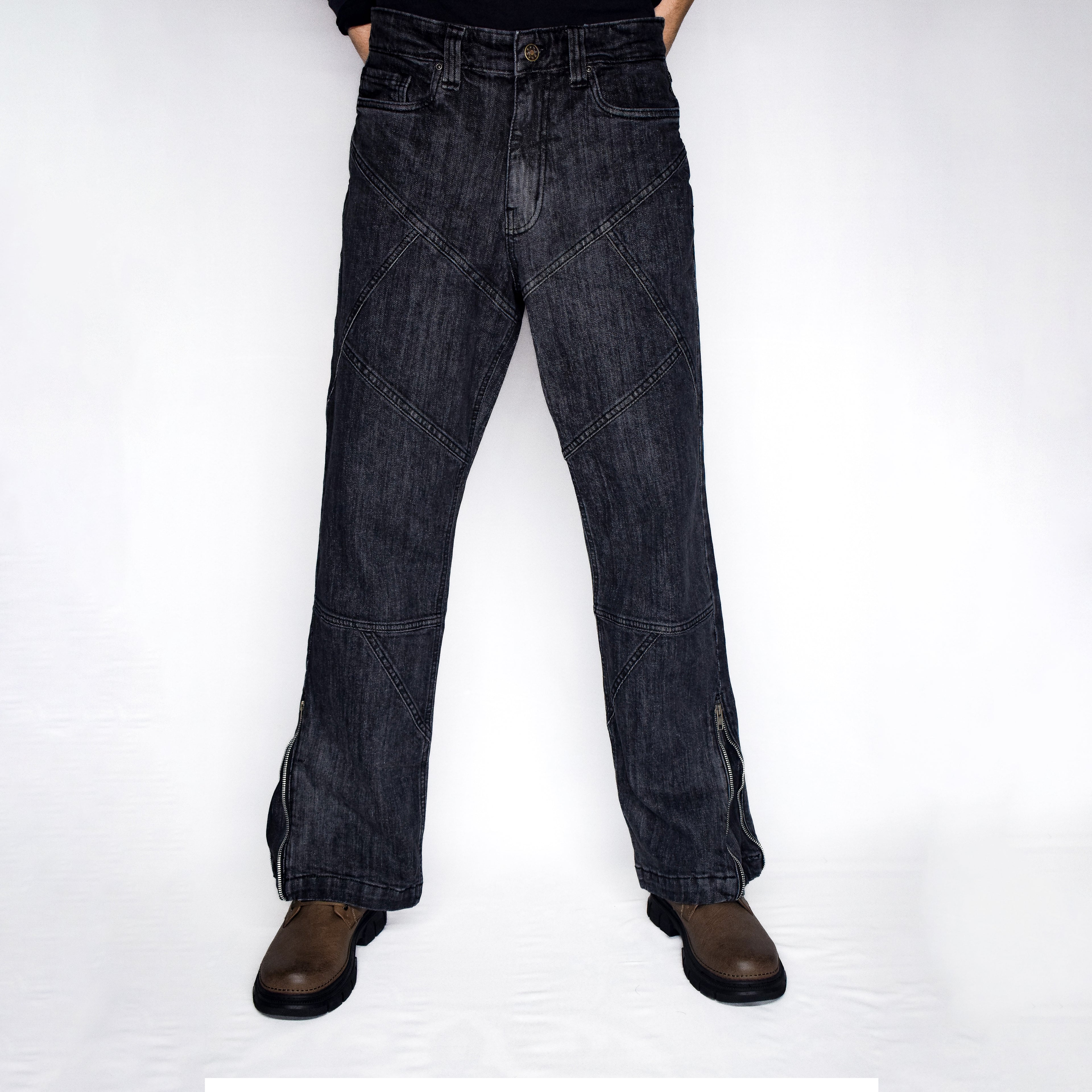 CROSS TRAIL DENIM JEANS [BLACK]