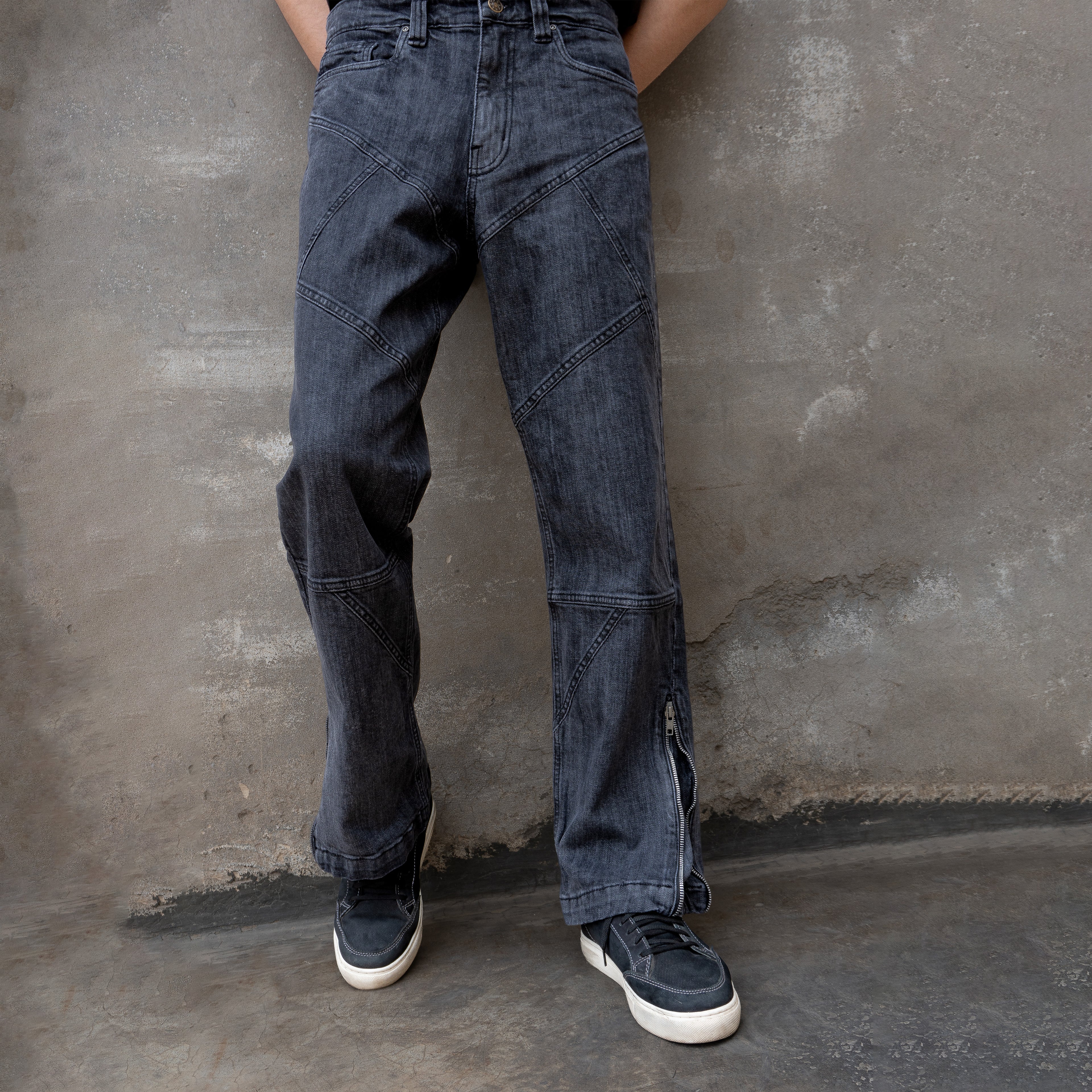 CROSS TRAIL DENIM JEANS [BLACK]