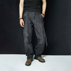 STRAPLINE CARGO DENIM [BLACK]